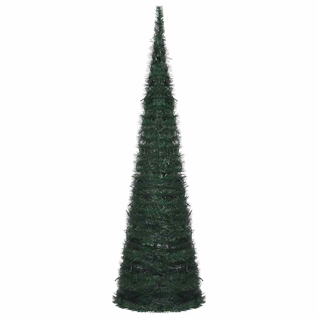 Pop-up String Artificial Pre-lit Christmas Tree Green 150 cm